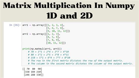 numpy function for matrix multiplication.